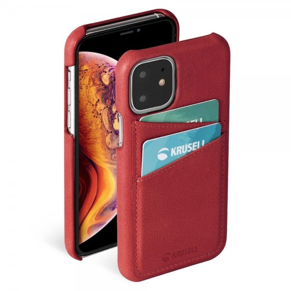 Krusell iPhone 11 Cover Sunne CardCover Vintage Red