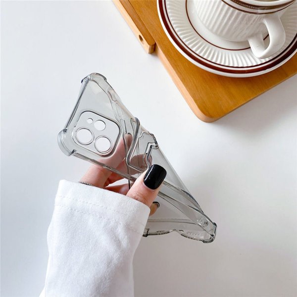 iPhone 11 Cover Kortholder Stødsikker Grå