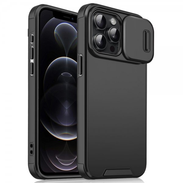 iPhone 12/iPhone 12 Pro Cover Kameraskjold Sort