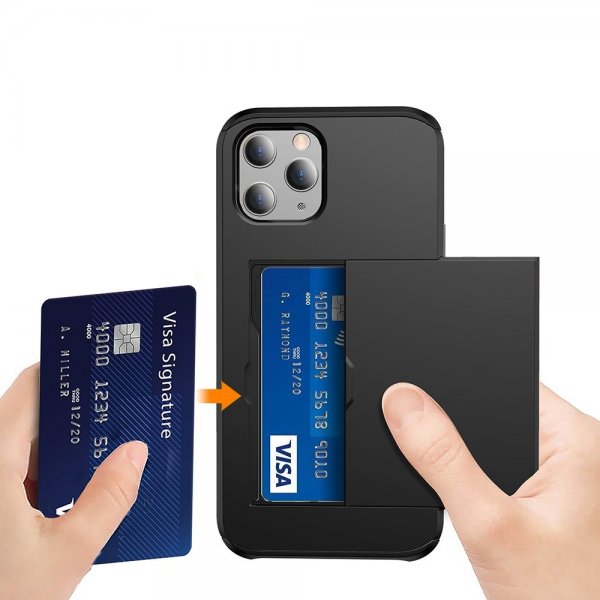 iPhone 12/iPhone 12 Pro Cover Card Slide Blå
