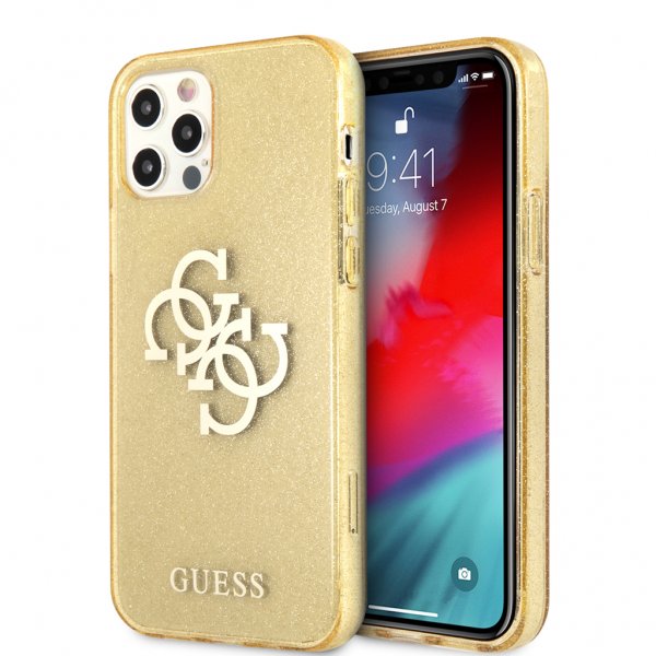 Guess iPhone 12/iPhone 12 Pro Cover Fuld Glimmer Guld