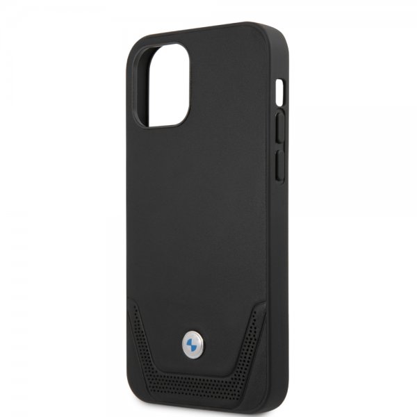 BMW iPhone 12/iPhone 12 Pro Cover Logo Perforeret Sort