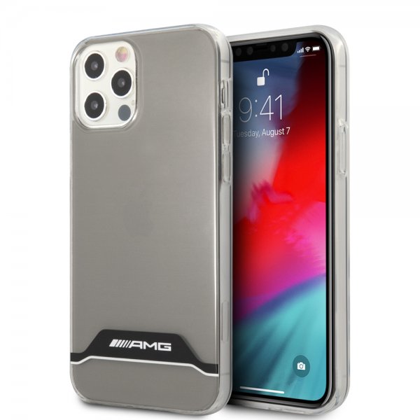 AMG iPhone 12/iPhone 12 Pro Cover Stripes Horizontal Klar Sort