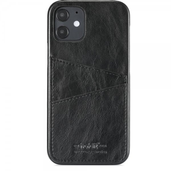 holdit iPhone 12/iPhone 12 Pro Cover med Kortlomme Sort