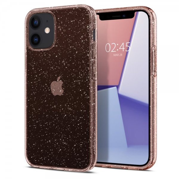 Spigen iPhone 12 Mini Cover Liquid Crystal Glitter Rose Quartz