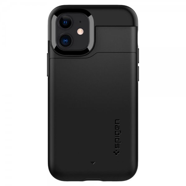 Spigen iPhone 12 Mini Cover Slim Armor CS Sort