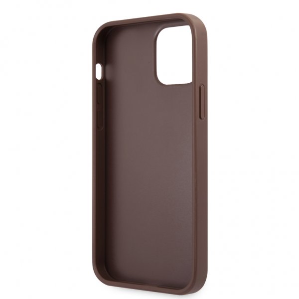 Guess iPhone 12 Pro Max Cover Metal Logo Brun