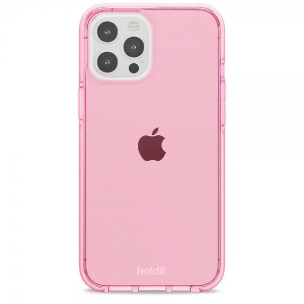 holdit iPhone 12 Pro Max Cover Seethru Bright Pink