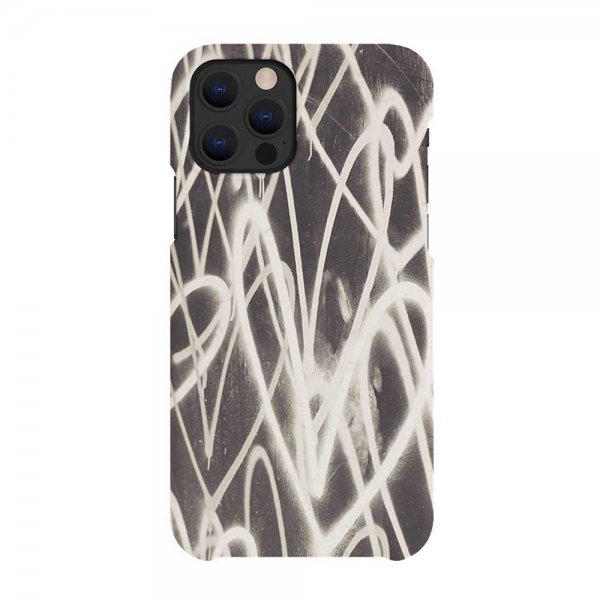 agood company iPhone 12 Pro Max Cover Plantebaseret Graffiti Heart Black White