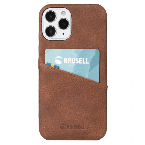 Krusell iPhone 12/iPhone 12 Pro Cover Sunne CardCover Vintage Cognac