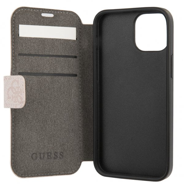 Guess iPhone 13 Cover Metal Logo Rosa
