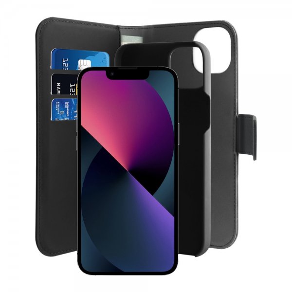 Puro iPhone 13/iPhone 14 Cover Wallet Detachable 2 in 1 Sort