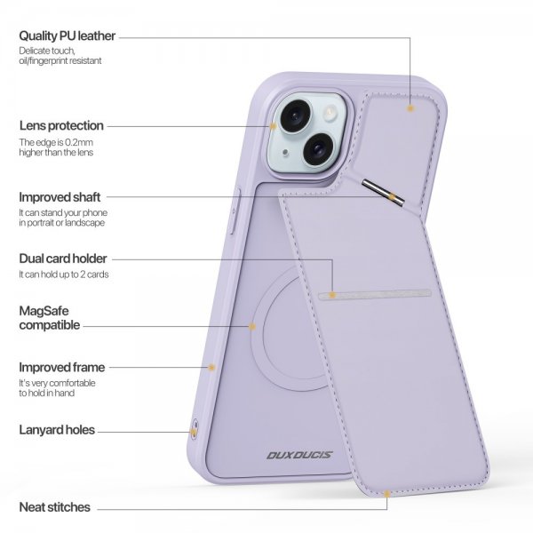Dux Ducis iPhone 13/iPhone 14 Cover Rafi II Series MagSafe Lilla