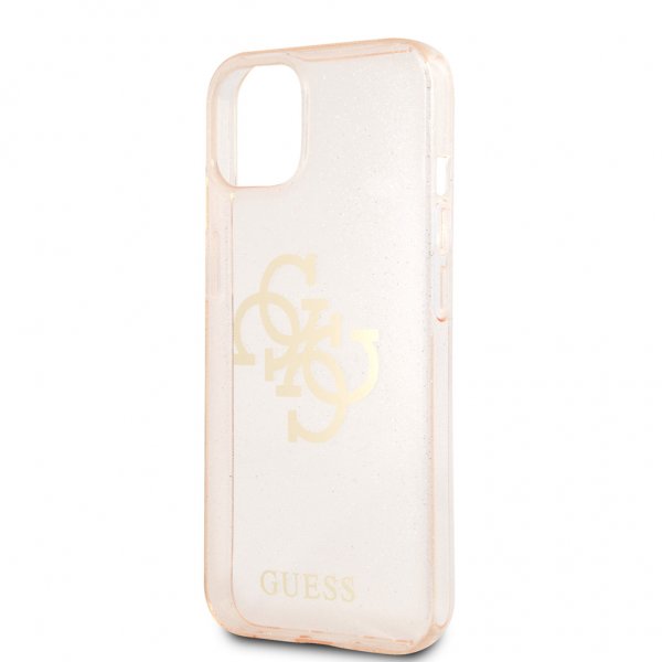 Guess iPhone 13 Mini Cover Full Glitter Guld