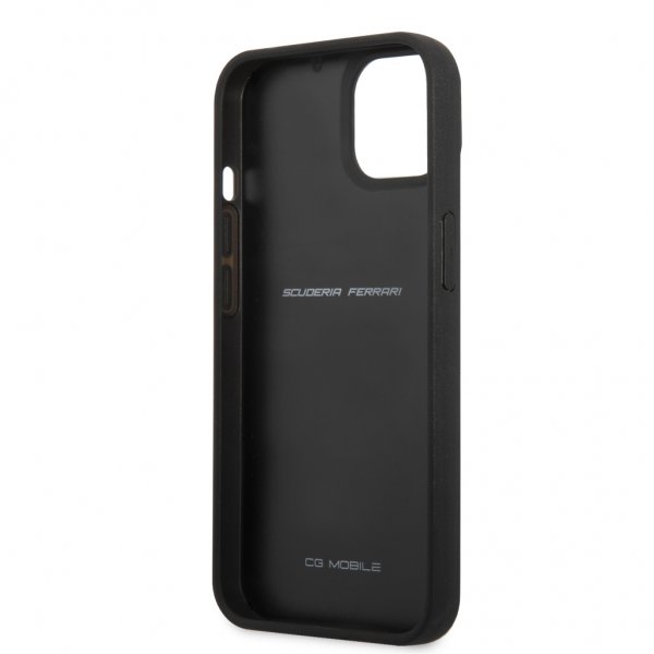 Ferrari iPhone 13 Mini Cover Real Carbon Metal Logo Sort