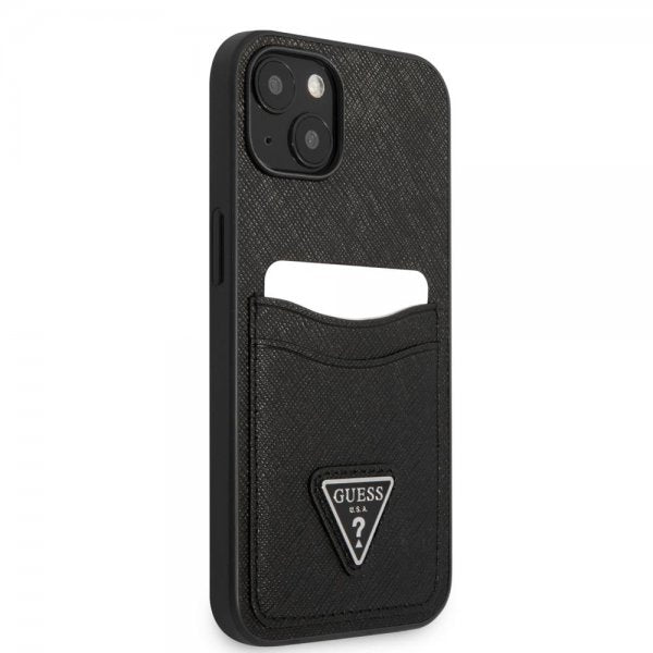 Guess iPhone 13 Mini Cover Saffiano Double Cardslot Sort