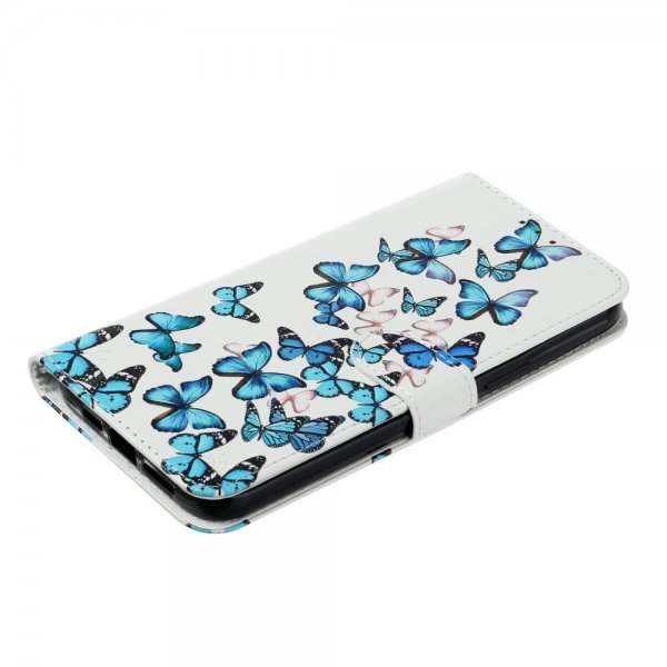iPhone 13 Pro Cover Motiv Blå Sommerfugle