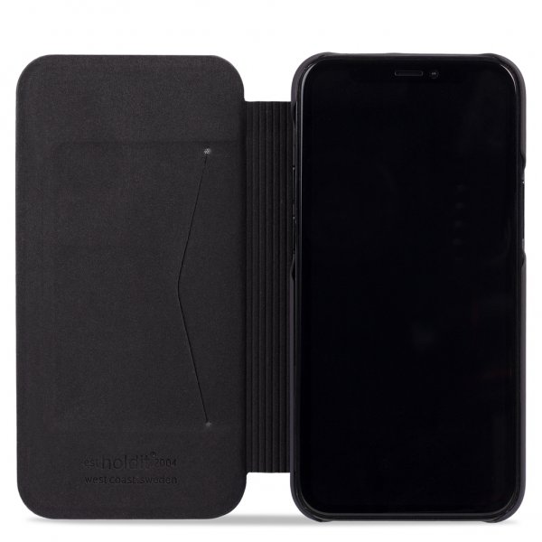 holdit iPhone 13 Pro Etui SlimFlip Wallet Sort