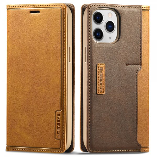 Lc.Imeeke iPhone 13 Pro Max Cover Kortlomme Udvendig Brun