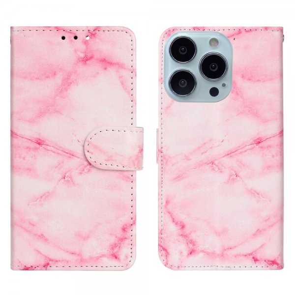 iPhone 13 Pro Max Cover Motiv Rosa Marmor