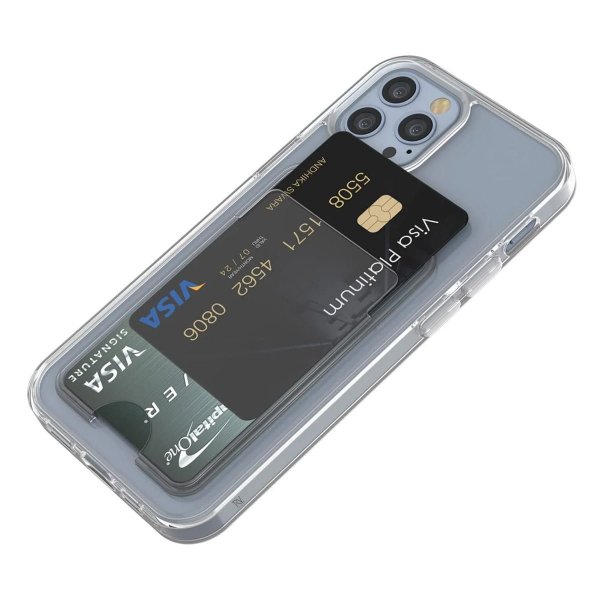 Rvelon iPhone 13 Pro Max Cover Kortholder Gennemsigtig