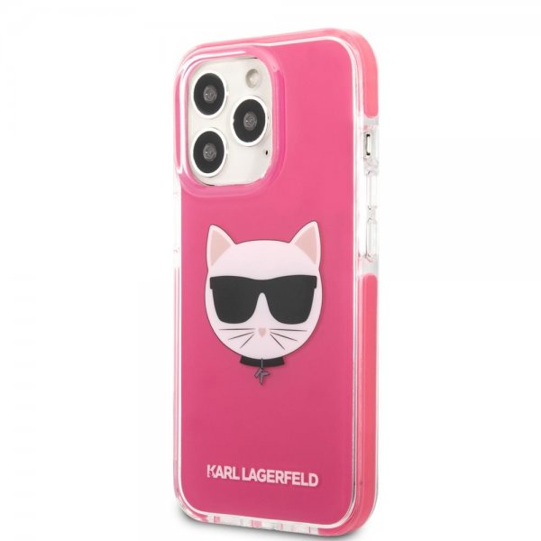 Karl Lagerfeld iPhone 13 Pro Max Cover Choupette Fuchsia