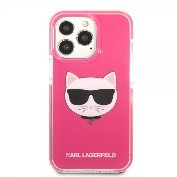 Karl Lagerfeld iPhone 13 Pro Max Cover Choupette Fuchsia