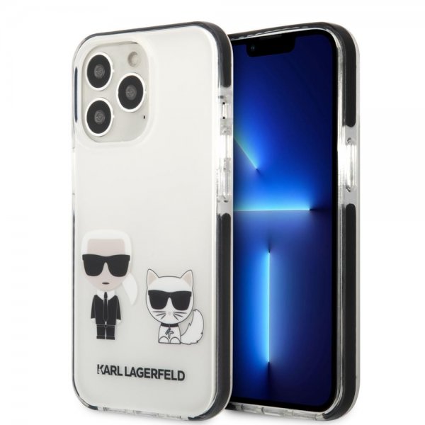 Karl Lagerfeld iPhone 13 Pro Max Cover Karl & Choupette Hvid