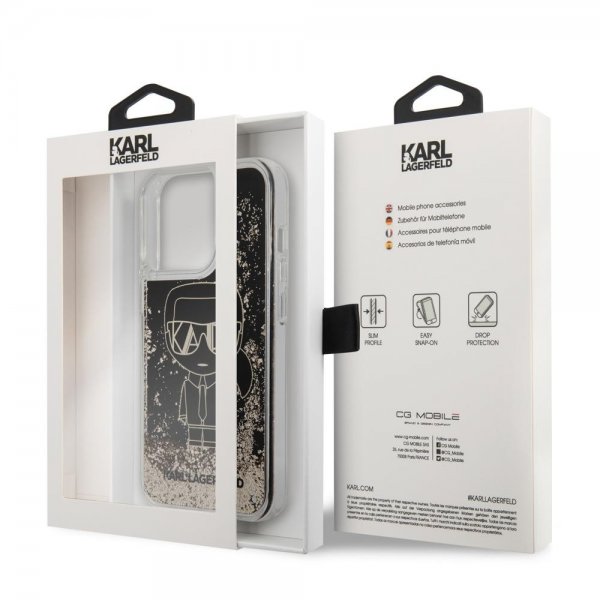 Karl Lagerfeld iPhone 13 Pro Max Cover Liquid Glitter Gatsby Sort