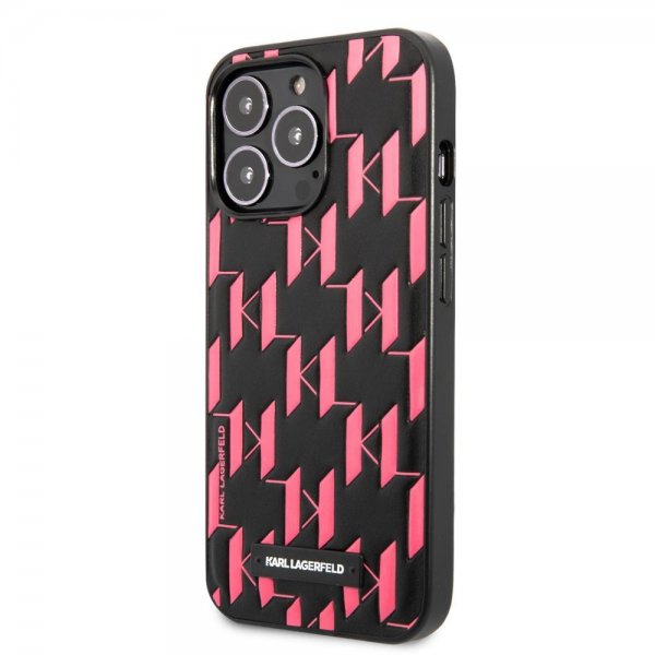 Karl Lagerfeld iPhone 13 Pro Max Cover Monogram Pattern Rosa