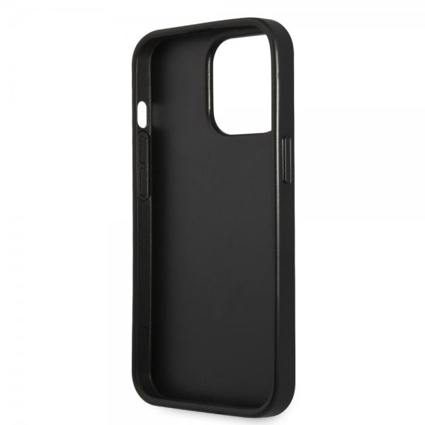Guess iPhone 13 Pro Max Cover Saffiano Metal Triangle Sort
