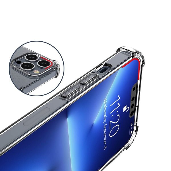 Rvelon iPhone 13 Pro Max Cover Stødsikkert Transparent