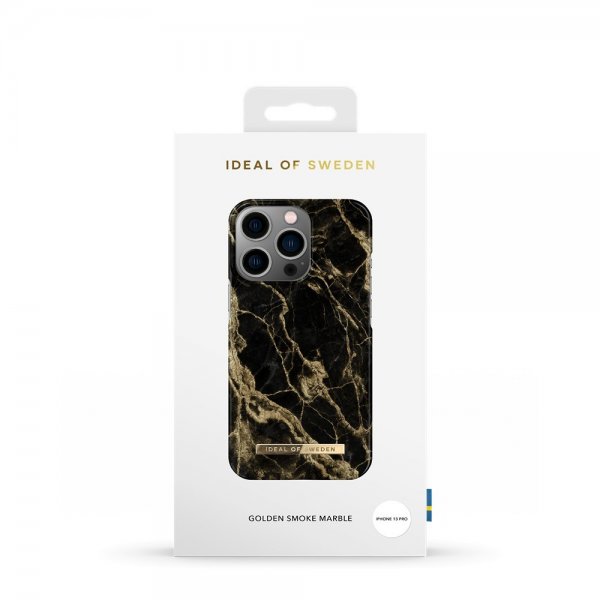 Ideal of Sweden iPhone 13 Pro Cover Fashion Case Golden Smoke Marble