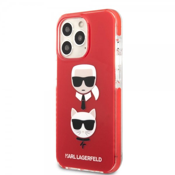 Karl Lagerfeld iPhone 13 Pro Cover Karl & Choupette Rød