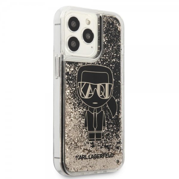 Karl Lagerfeld iPhone 13 Pro Cover Liquid Glitter Gatsby Sort