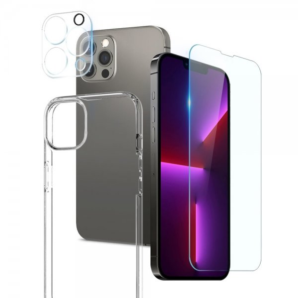 Northjo iPhone 13 Pro Cover med Skærmbeskyttelse og Kamerabeskyttelse 3-i-1