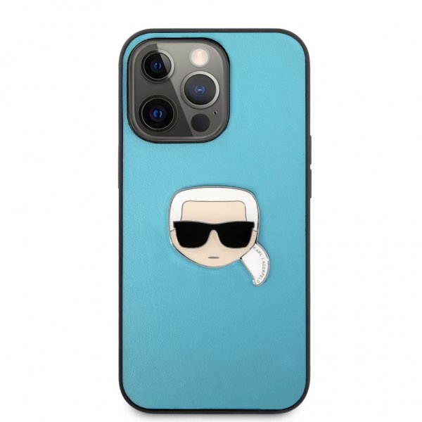 Karl Lagerfeld iPhone 13 Pro Cover Metal Logo Blå
