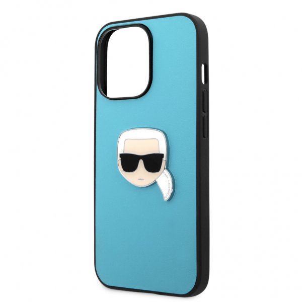Karl Lagerfeld iPhone 13 Pro Cover Metal Logo Blå