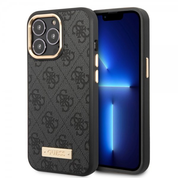 Guess iPhone 13 Pro Cover Metal Plate Logo MagSafe Sort