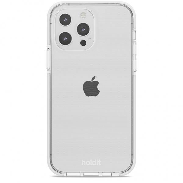 Holdit iPhone 13 Pro Cover Seethru Hvid