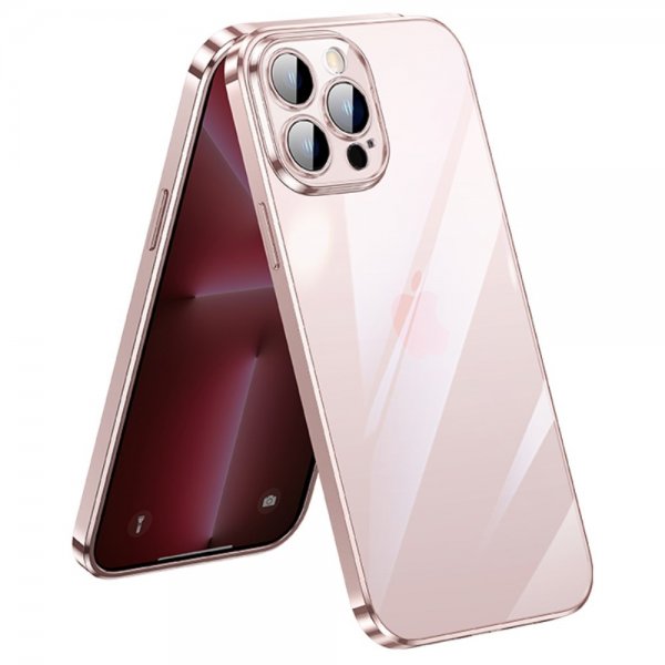 Sulada iPhone 13 Pro Cover Shield Eye Serie Rosa