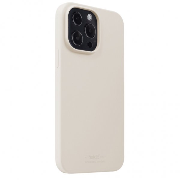 holdit iPhone 13 Pro Silikone cover Lys Beige