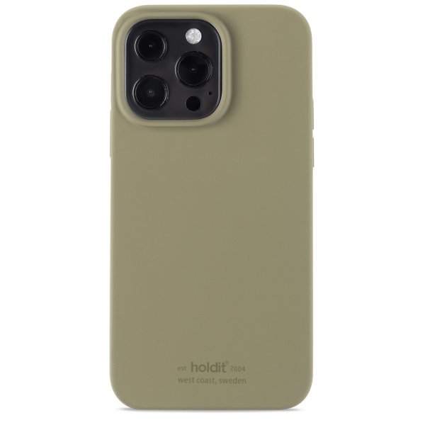 holdit iPhone 13 Pro Cover Silikone Khaki Green
