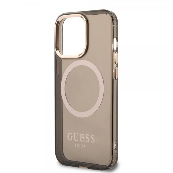 Guess iPhone 13 Pro Skal Translucent MagSafe Sort