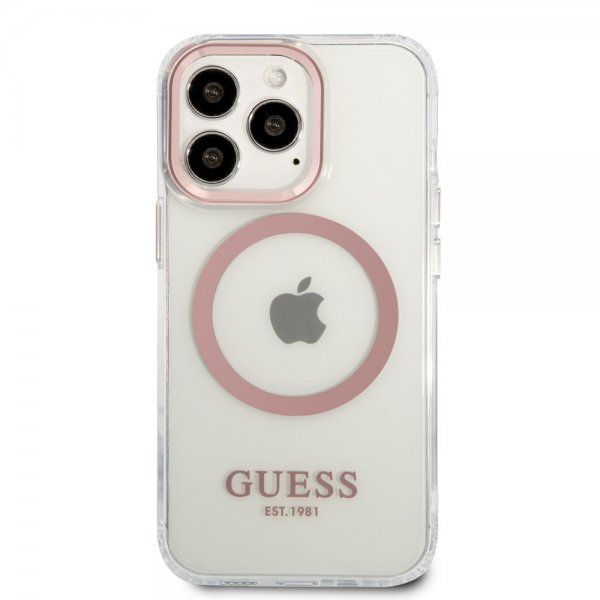 Guess iPhone 13 Pro Cover Transparent MagSafe Rosafarvet Transparent