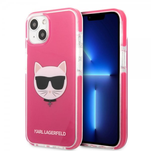 Karl Lagerfeld iPhone 13/14/15 Cover Choupette Fuchsia