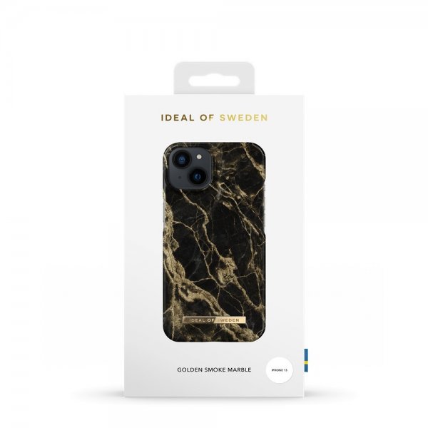 Ideal of Sweden iPhone 13 Cover Fashion Case Golden Smoke Marble