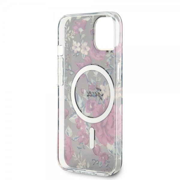 Guess iPhone 13 Cover Flower MagSafe Khaki
