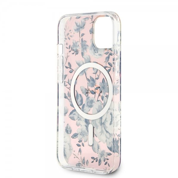 Guess iPhone 13 Cover Flower MagSafe Rosa