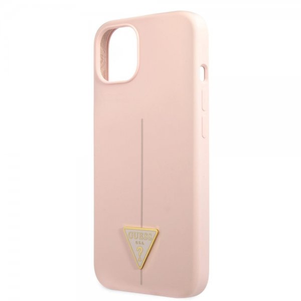 Guess iPhone 13 Cover Metal Triangle Rosa